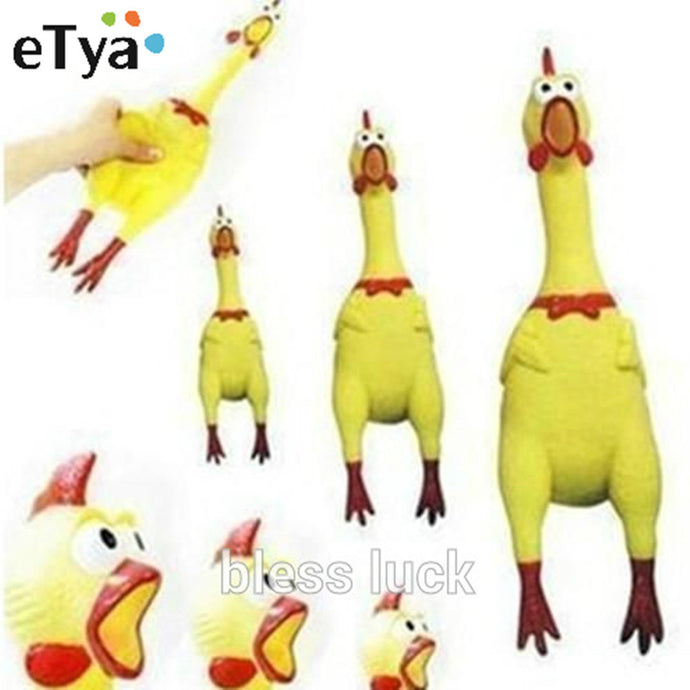 Mini Rubber Screaming Chicken Dog Toy