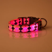 Load image into Gallery viewer, Rhombus Pattern Collar Light Night Up