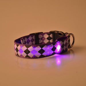 Rhombus Pattern Collar Light Night Up