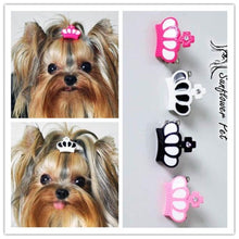 Load image into Gallery viewer, Resin Crown Clip Hair Bows Doggie