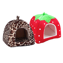 Load image into Gallery viewer, Foldable Leopard Print Strawberry Kennel